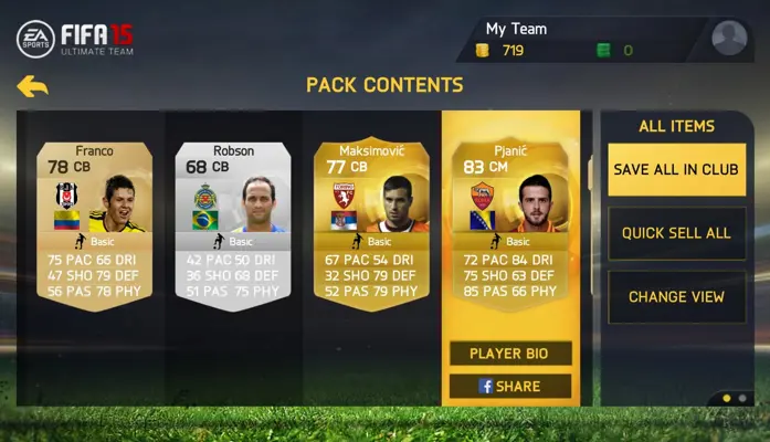 FIFA 15 Ultimate Team android App screenshot 5